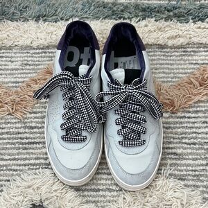 P448 Light Grey or Blue Sneakers with Purple Accents